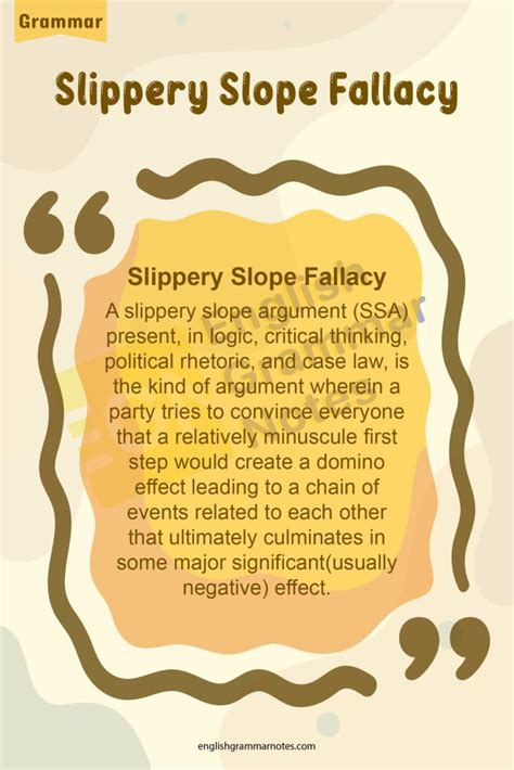 Slippery Slope Fallacy Examples in Politics, History, Movies and Television Shows – English ...