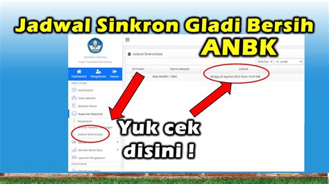 Cara Cek Jadwal Sinkronisasi Gladi Bersih Simulasi ANBK YouTube