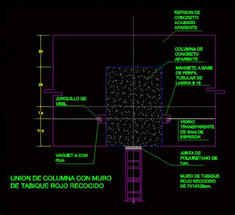 Detalles De Muros En Autocad Librer A Cad