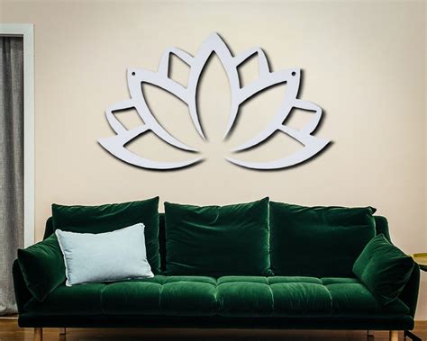 Metal Lotus Flower Wall Art Lotus Flower Wall Decor Large Etsy