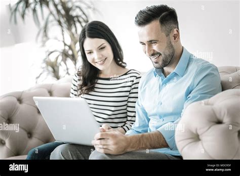 Gay Two Friends Surfing Internet Stock Photo Alamy