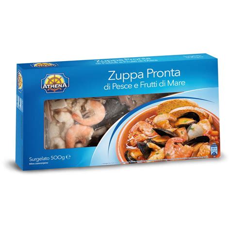 Zuppa Pronta Di Pesce E Frutti Di Mare Surgelata Athena Eurospin