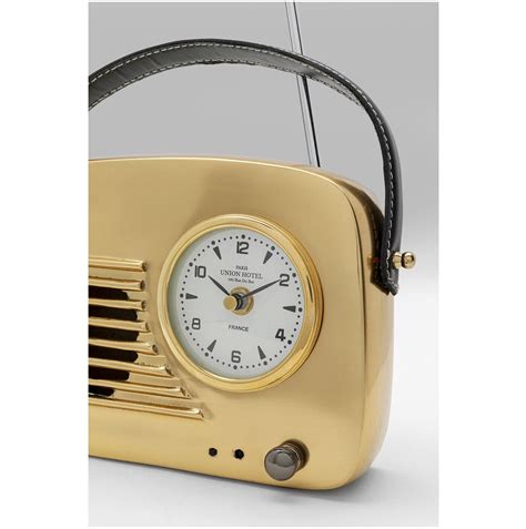 Часы настольные с радио и ручкой 22х20 см золотые Radio - купить за ...