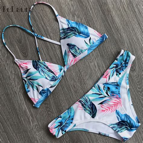 New Sexy Bikinis Women Swimsuit Push Up Swimwear Beach Wear Printed Brazilian Bikini Set