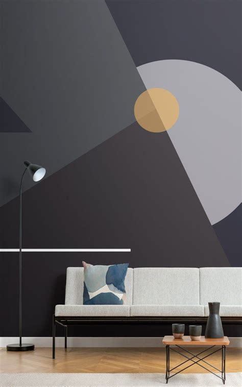 Mid century modern geometric wallpaper - delpna