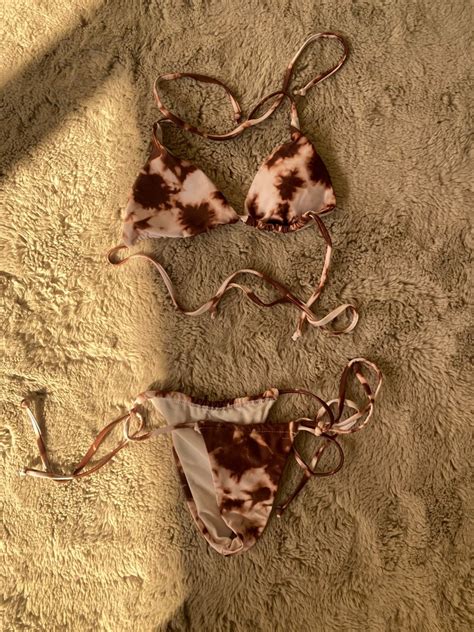 Tie Dye Two Piece Bikini Set Women S Fashion Swimwear Bikinis Swimsuits On Carousell