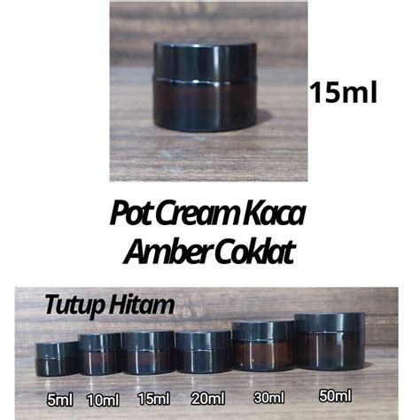 Jual Botol Skincare Botol Kemasan Kosmetik 15ml Pot Kaca Amber Estetika