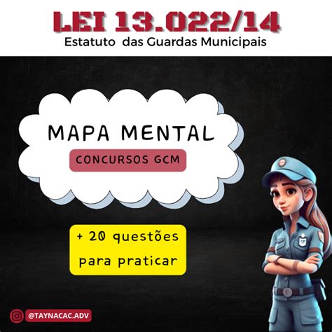 Mapa Mental Lei Estatuto Das Guardas Municipais Tayna