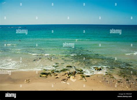 Beach In Tel Aviv Stock Photo Alamy