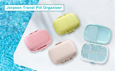 4 Pack Travel Pill Organizer8 Compartments Weekly Pill Box