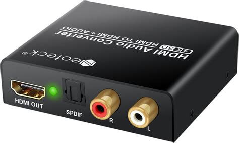 Neoteck HDMI-Audio-Konverter 4K 2160P HDMI zu optischen SPDIF Toslink ...