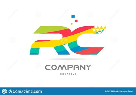 Rs Combination Colorful Alphabet Letter Logo Icon Design Colored