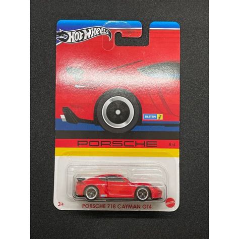 PORSCHE HOT WHEELS Merah 風火輪保時捷 718cayman GT4 系列保時捷紅 2024 鐵基 蝦皮購物