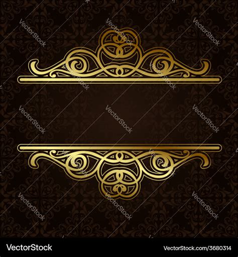 Ornate Gold Border Royalty Free Vector Image Vectorstock