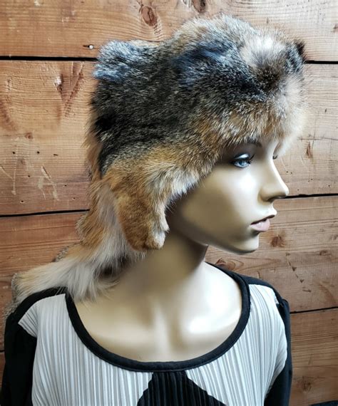 Grey Fox Fur Hat