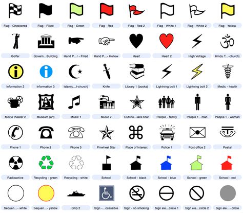 Map Symbols Vector At Collection Of Map Symbols