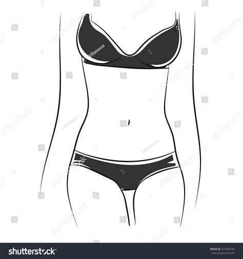 Woman Body Bikini Vector Illustration 3 Stock Vector Royalty Free 323234735