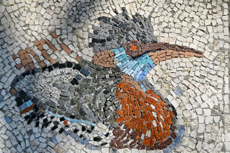 Free picture: art, bird, colourful, mosaic, tile, old, texture, pattern