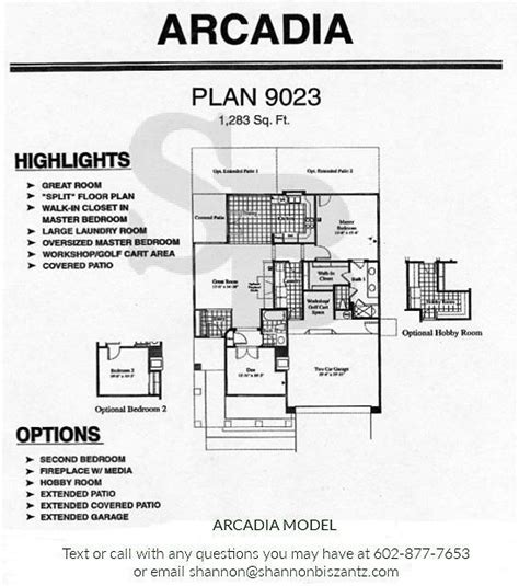 Arcadia Floor Plan — The Biszantz Connection