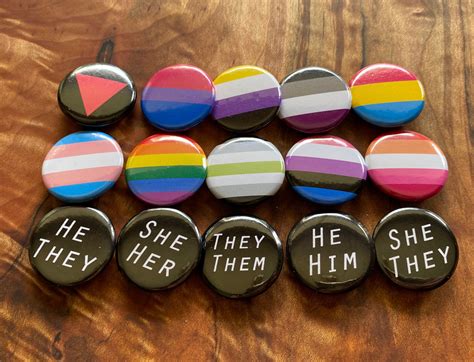 Pride Flag Pins Lesbian Gay Rainbow Bi Trans Non Binary Etsy