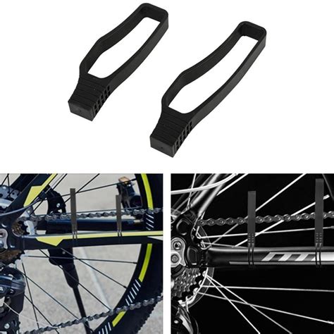 Set Mtb Road Bicycle Chain Guard Covers Anti Scratch Protector Black