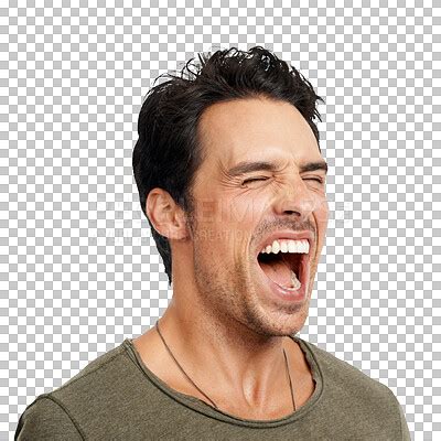 man yelling