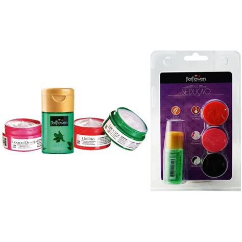 Kit Sedu O Funcional Menta Hot Flowers Sex Shop Loja Pimenta