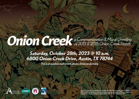 Commemoration And Mural Unveiling Onion Creek Floods Of 20132015