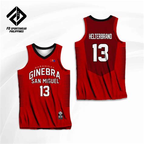 Barangay Ginebra San Miguel Basketball Jersey L PBA Philippine 7