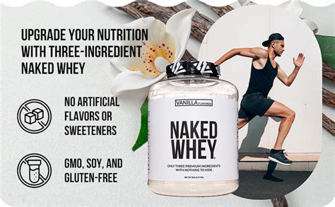 Amazon NAKED Vanilla Whey Protein Powder All Natural Grass Fed Whey Protein Powder