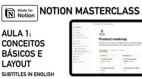 Curso de Notion Aula 1 Conceitos Básicos e Layout YouTube