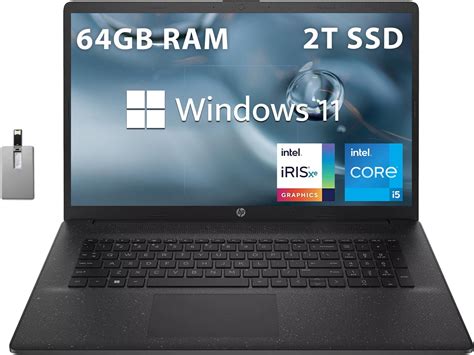 Hp 17 3 Hd Business Laptop Intel Core I5 1235u 64gb Ram 2tb Ssd Intel Iris Xe Graphics Wi