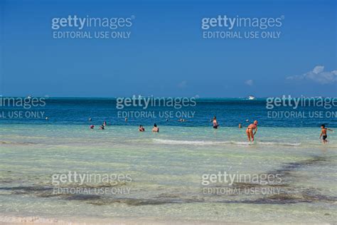 Sexy Girl In String Tanga Bikini On The Beach On A Sunny Day In Cancun Yukatan Mexico