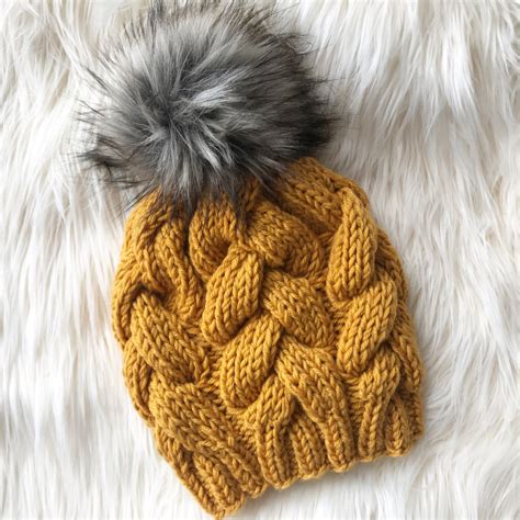 Beanie Hat Pattern Chunky Wool 4