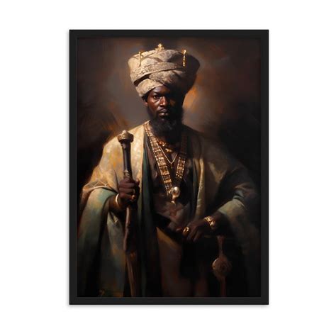 Kings Of Africa Oil Painting Mansa Musa Portrait Wakanda Oil Painting