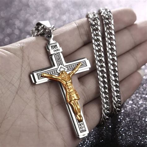 Stainless Steel Jesus Cross Pendant Online Bellvalefarms