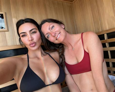 Kim Kardashian Spills Out Of Tiny Bikini Top In Steamy Sauna For Rare Unedited Photo On Quiet