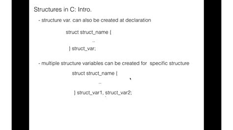 Introduction To Structures In C Youtube