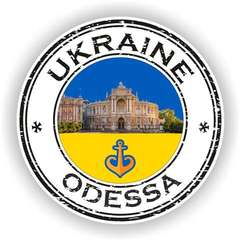 Ukraine Odessa Seal Sticker Round Flag For Laptop Book Fridge Guitar