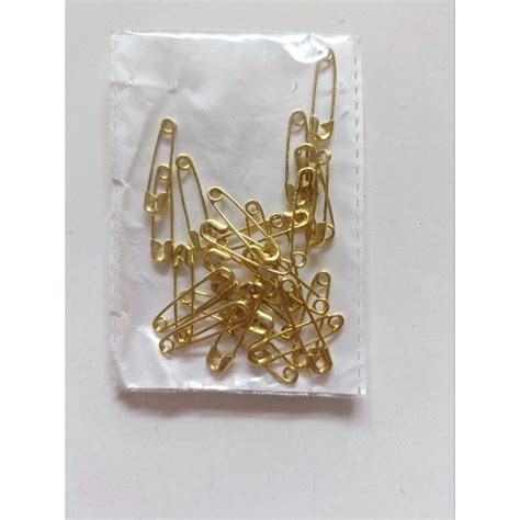 Gold Safety Pin 2cm Pin Keselamatan 24pcs Shopee Malaysia