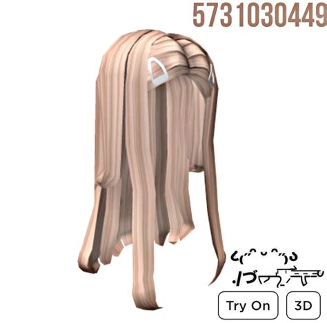 Long Blonde Hair With Clips Long Blonde Hair Roblox Rbx