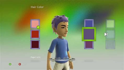 Custom Avatar Hair Colors Xbox 360 Youtube