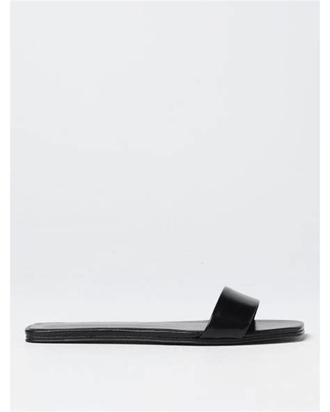 The Row Flat Sandals In White Lyst