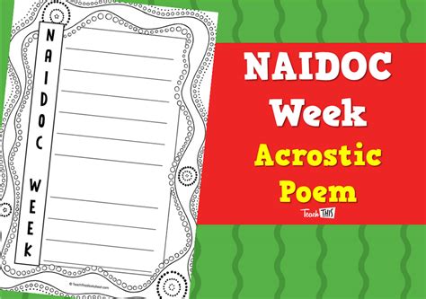 Naidoc Week Acrostic Poem Teacher Resources And Classroom Games