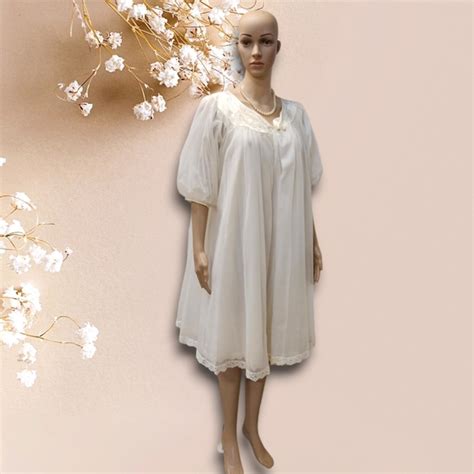 Intimates Sleepwear Vintage Pc Lingerie Set Babydoll Nightgown And Robe Poshmark