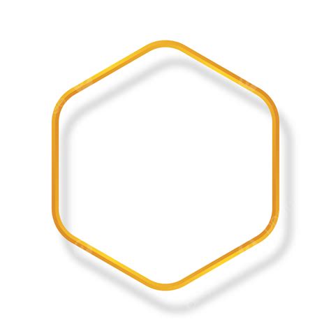 Golden Hexagon Border Vector Illustration Gold Hexagon Borders Png