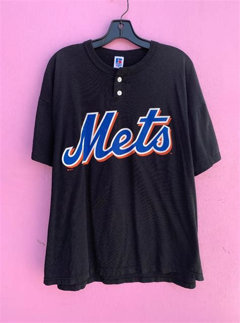 Mlb New York Mets Quarter Button Up 100 Cotton Shirt Boardwalk Vintage