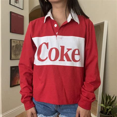 Coca Cola Long Sleeve Logo Top Depop