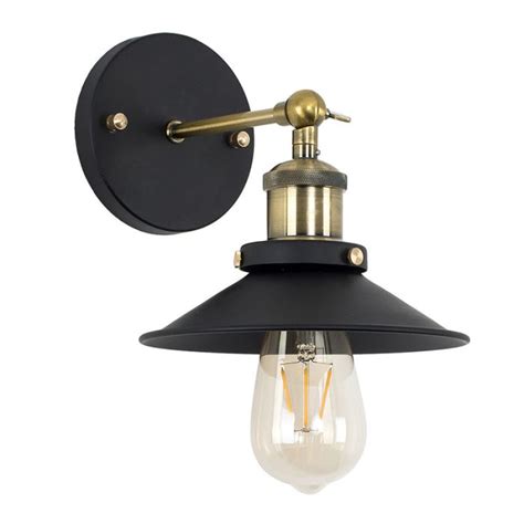 Shop Colonial Steampunk Antique Brass Black Wall Light By Valuelights