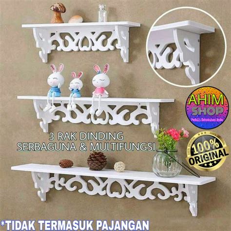 Jual Rak Dinding 3 Susun Serbaguna Multifungsi Furnitur Interior